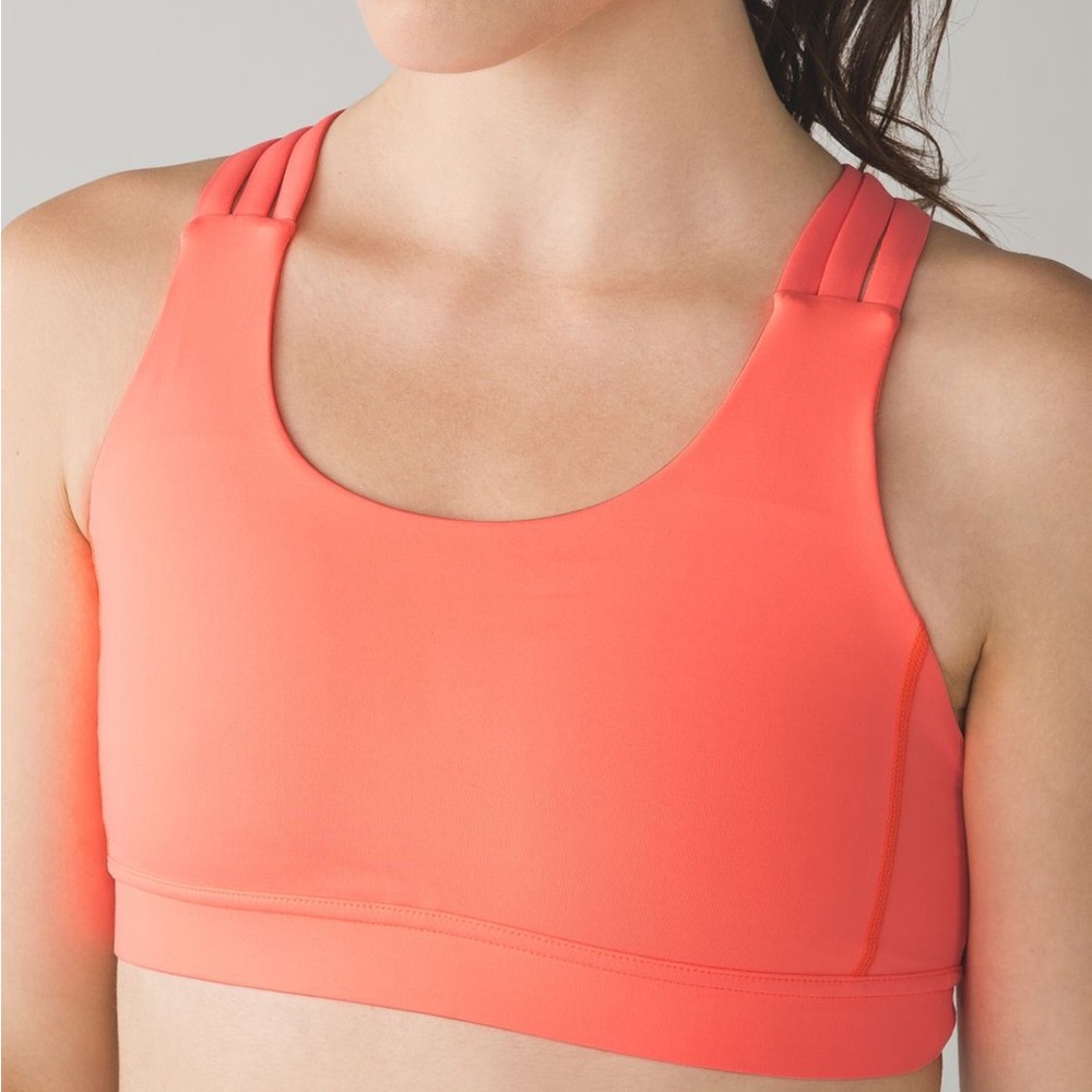 lululemon athletica Bright Coral Sports Bra